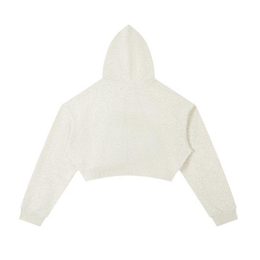Essential Cropped Zip-Up Hoodie Light Colors