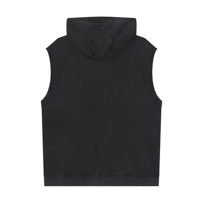 Snow Washed Sleeveless Hoodie