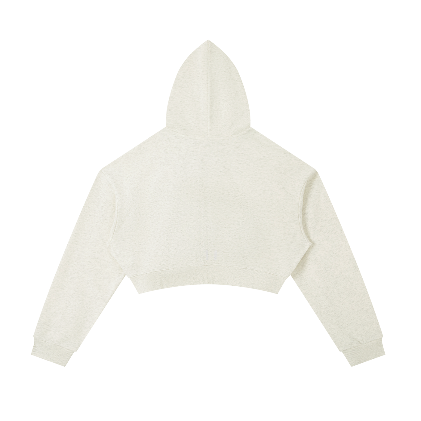 Essential NVISN Cropped Zip-Up Hoodie Light Colors