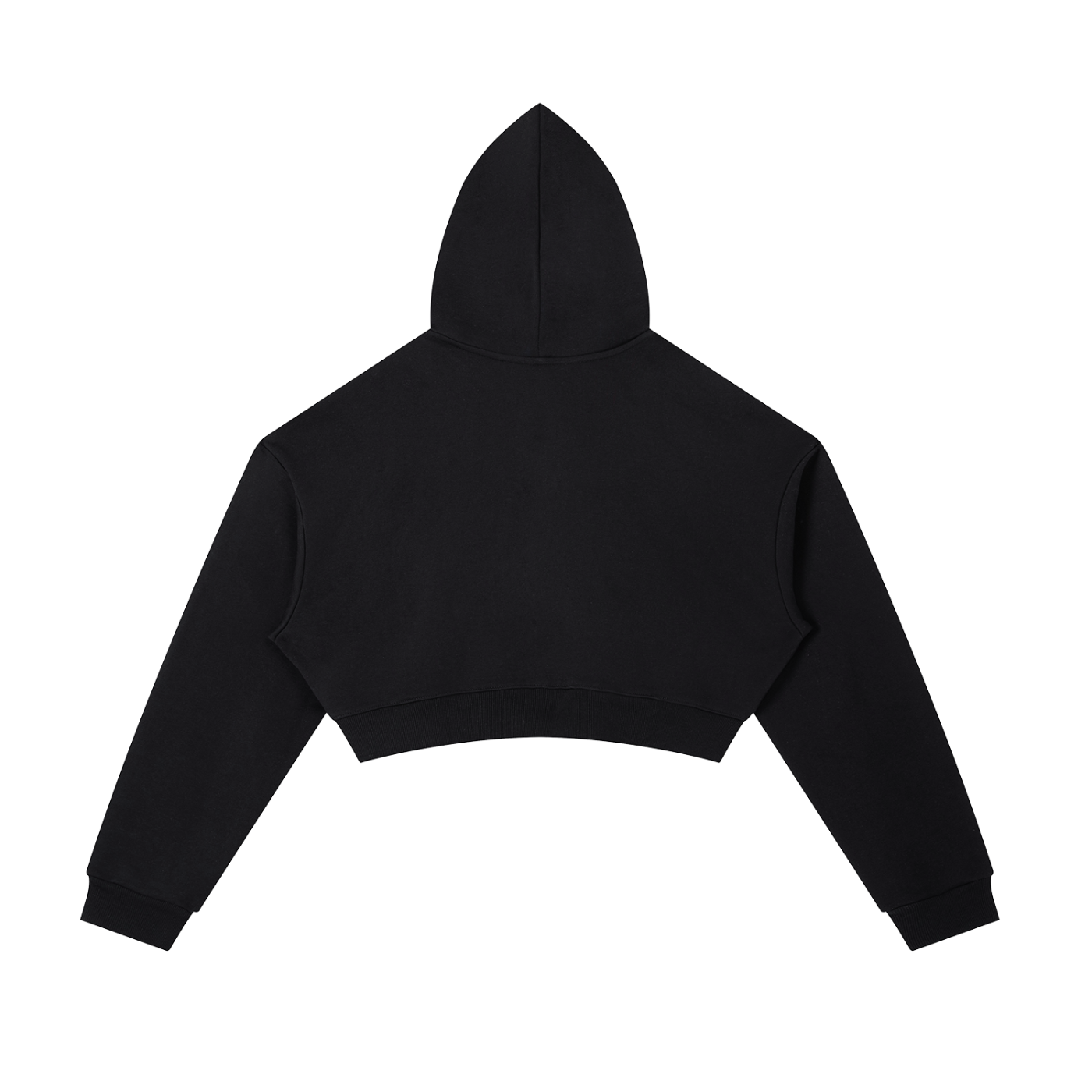 Essential NVISN Cropped Zip-Up Hoodie Dark Colors