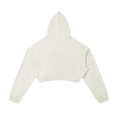 Essential Cropped Zip-Up Hoodie Light Colors