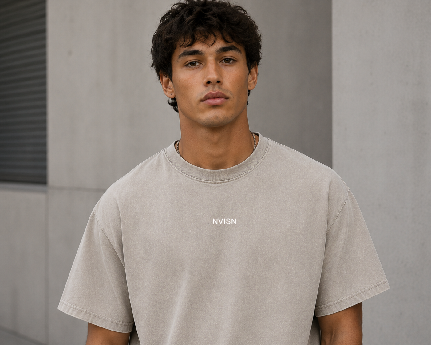 Snow Washed Oversized Cotton T-Shirt