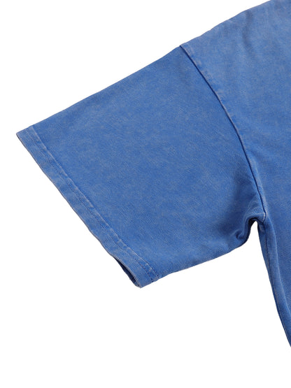 Snow Washed Oversized Cotton T-Shirt