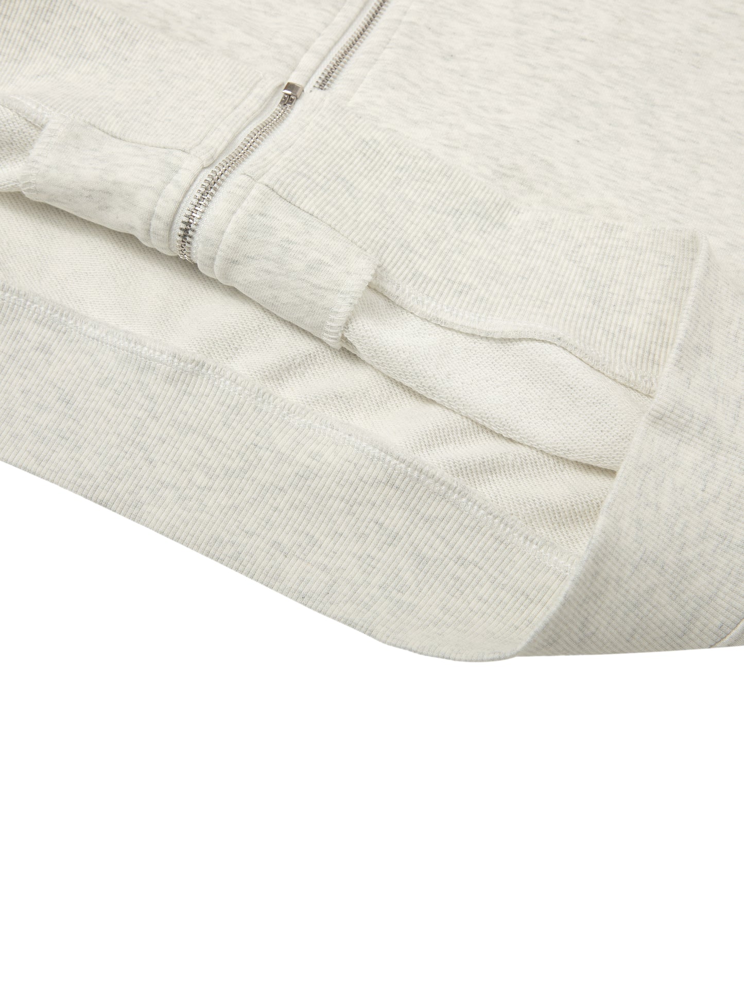 Essential NVISN Cropped Zip-Up Hoodie Light Colors